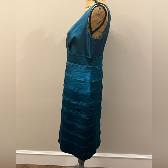 Calvin Klein blue satiny dress - Picture 3 of 14
